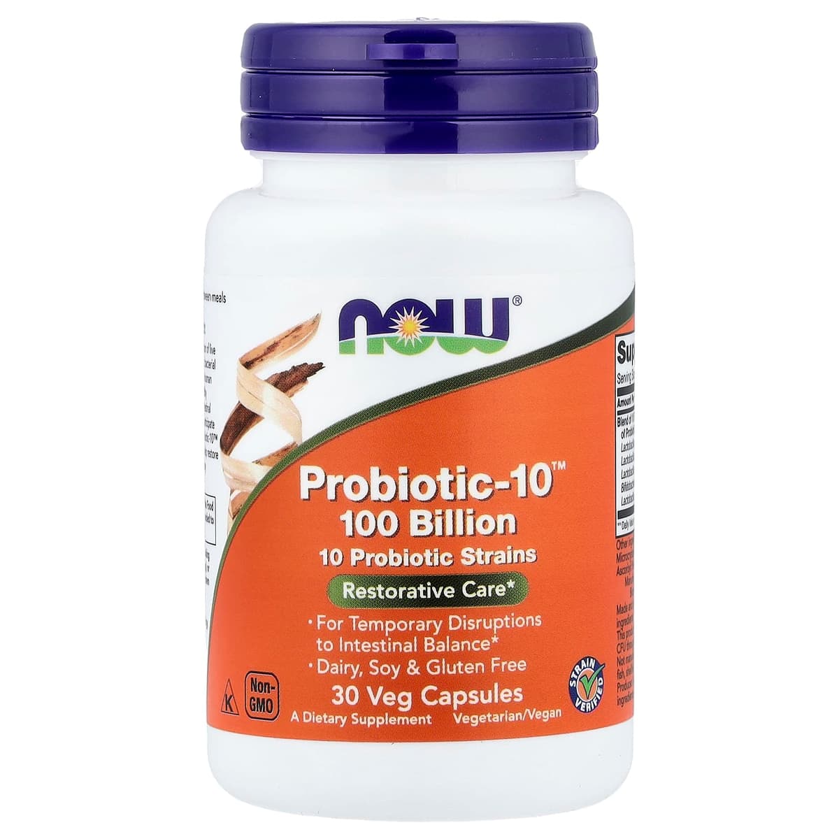 NOW Foods - Probiotik-10 100 Miljarder - 30 Vcaps