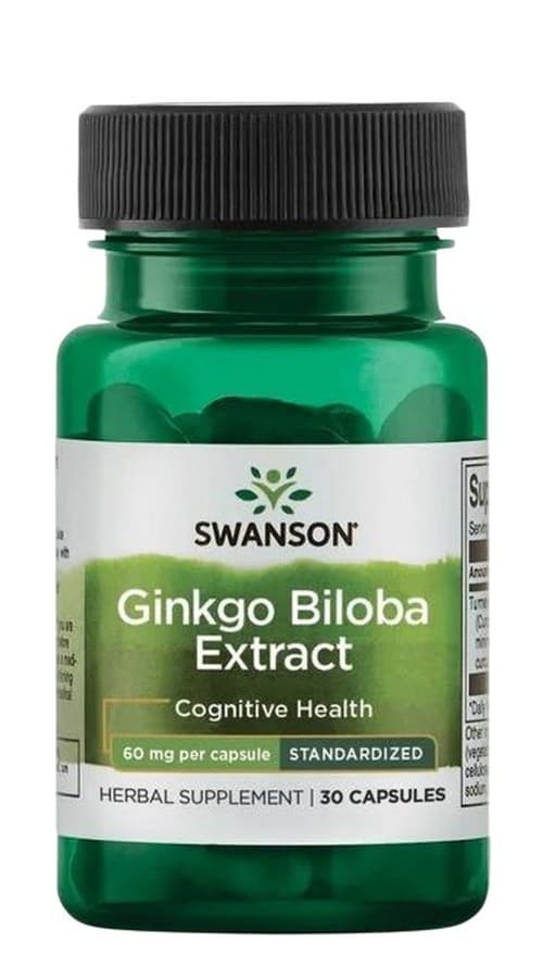 Swanson - Ginkgo Biloba Extract 60mg - 30 Caps