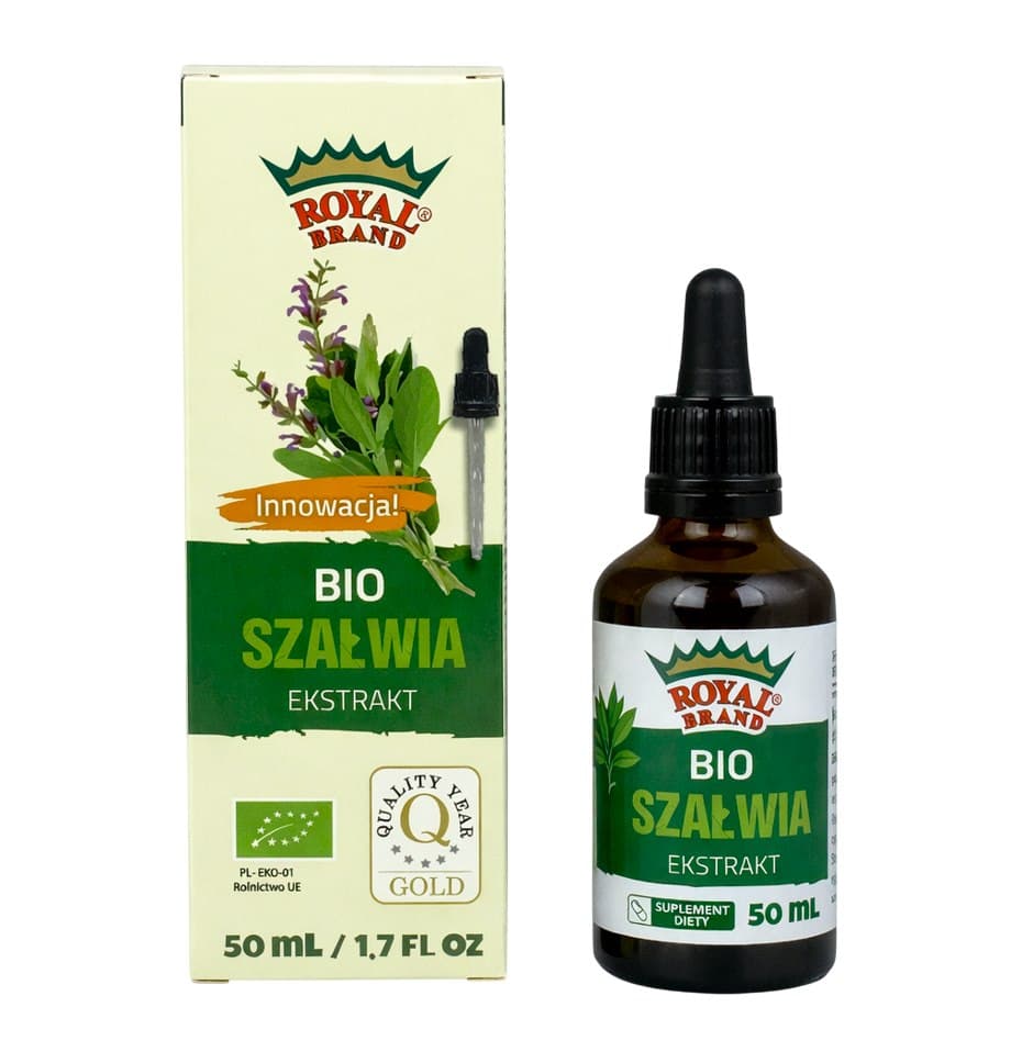 Royal Brand - Organic Sage Extract - 50ml – Royal Brand förpackning