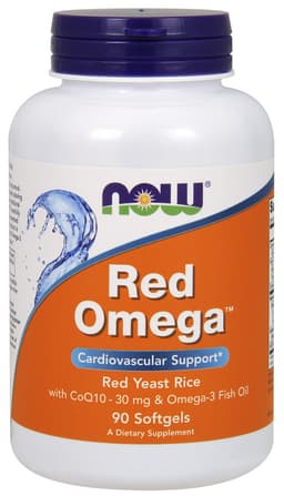 Now Foods - Red Omega™ Fish Oil With Red Yeast Rice and CoQ10 - 90 Sgels