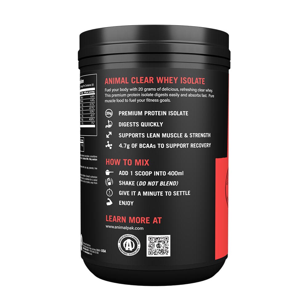 Universal Nutrition - Clear Whey Isolate, Peach Iced Tea - 500g