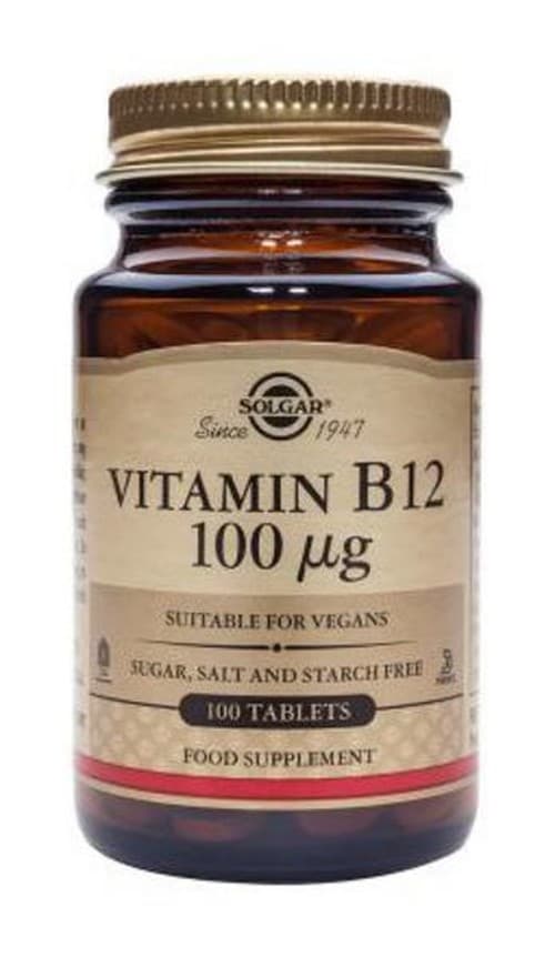 Solgar Vitamin B12 100mcg 100 Tabs – Solgar