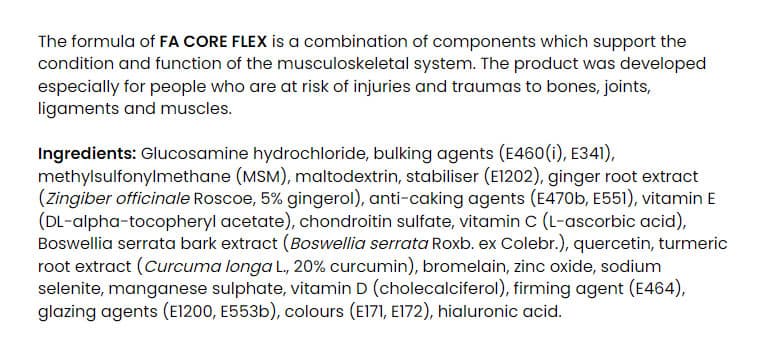 Fa - Flex Core - 120 Tabs