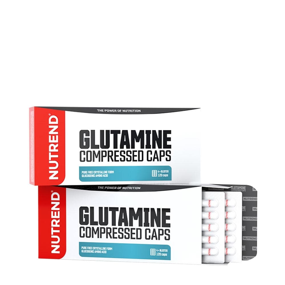 Nutrend - Glutamine Compressed Caps - 120 Caps – Nutrend förpackning