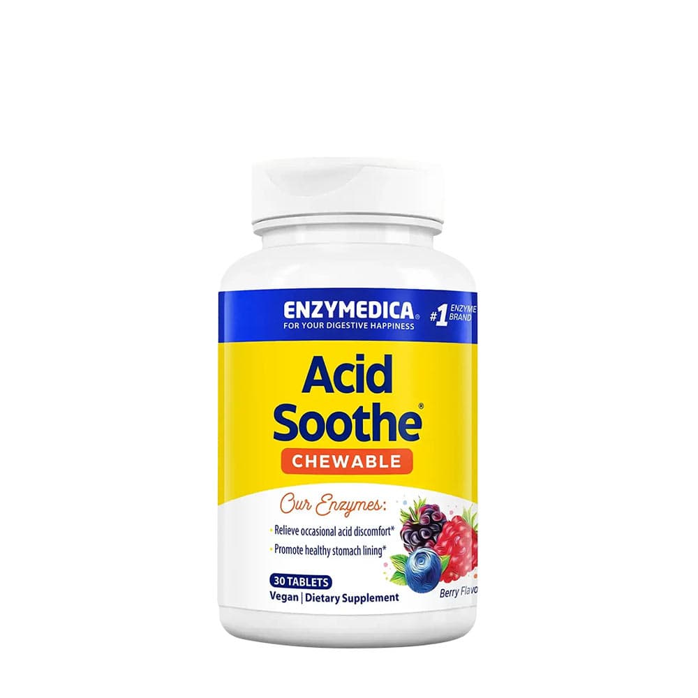 Enzymedica - Acid Soothe - Digestive Support - 60 Tabs (KORT DATUM 2026-09-30) – Enzymedica förpackning