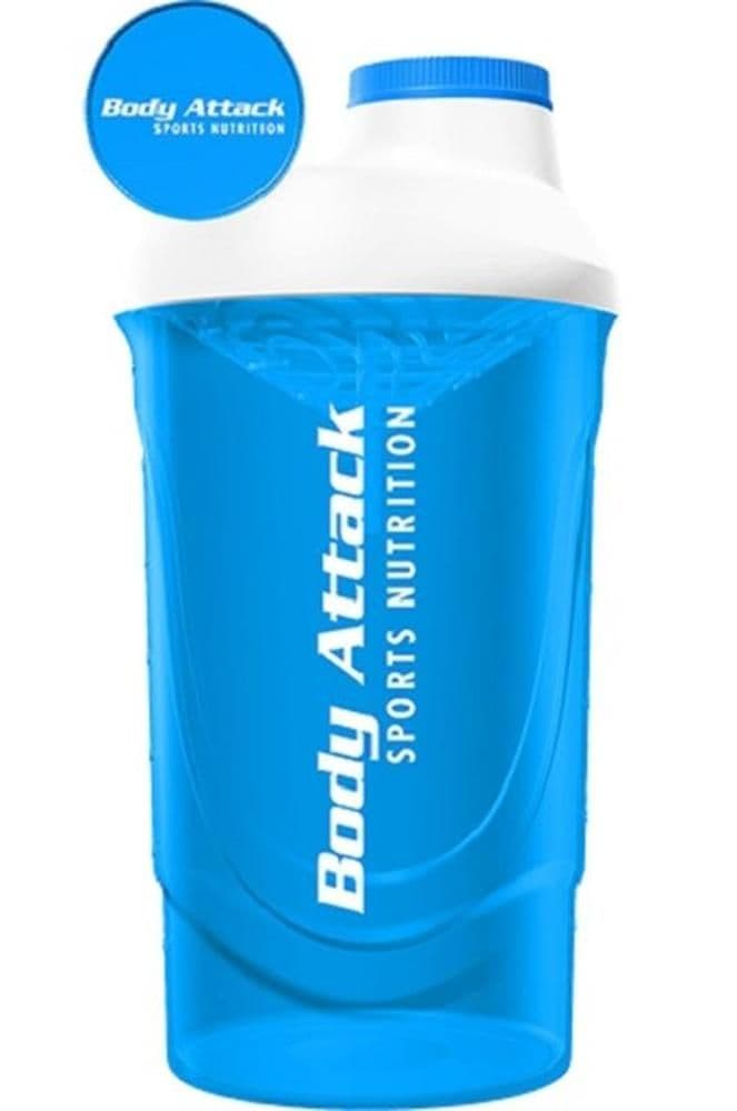Body Attack - Shaker - Blå och vit, 600 ml – Body Attack förpackning