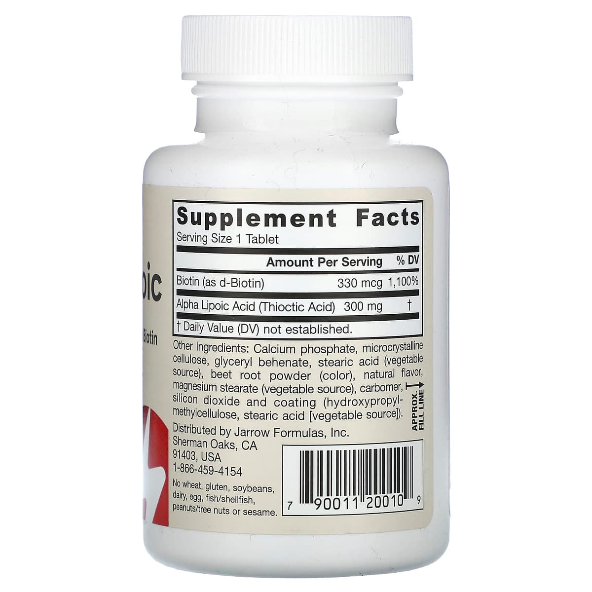 Jarrow Formulas - Alpha Lipoic Sustain With Biotin - 60 Tabs