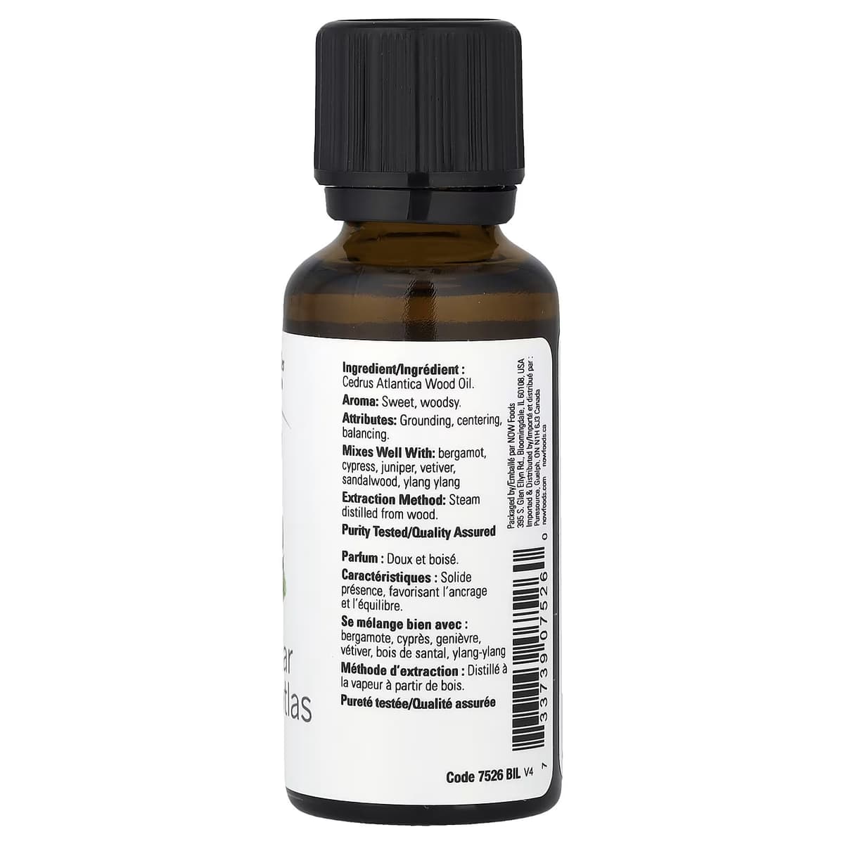NOW Foods - Eteerinen öljy, Atlas Cedar Oil - 30ml