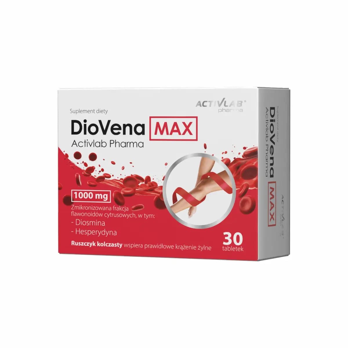 Activlab - Pharma DioVena MAX - 1000 mg, 30 tablettia – Activlab pakkaus