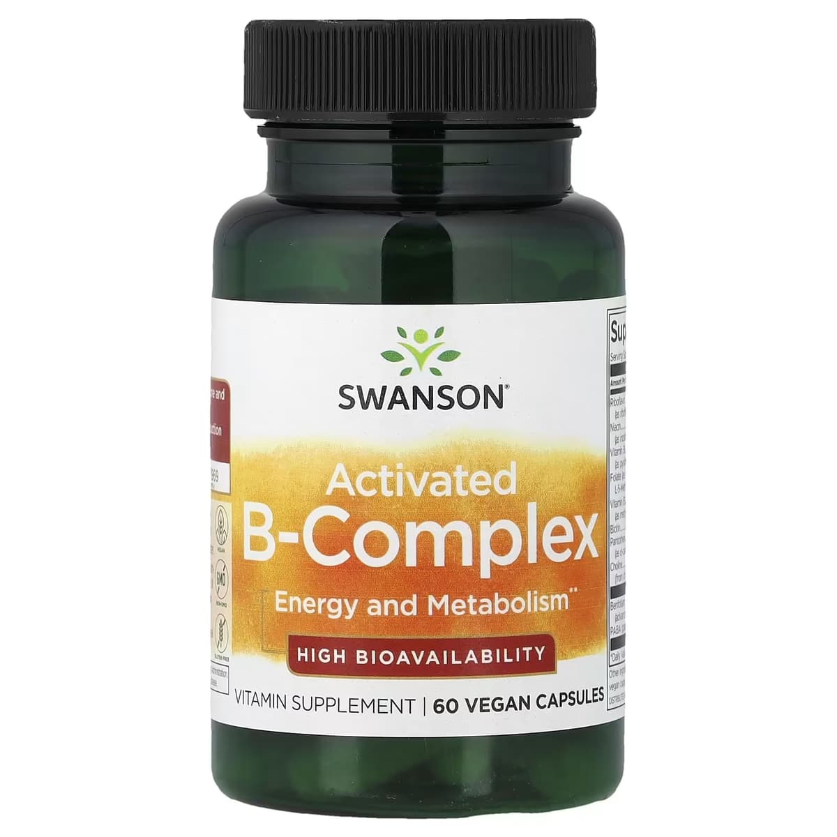 Swanson - Aktivoi B-vitamiinikompleksi - 60 Kaps