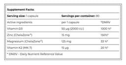 Amix - D3-K2-mg-Zn - 90 Vege-Caps