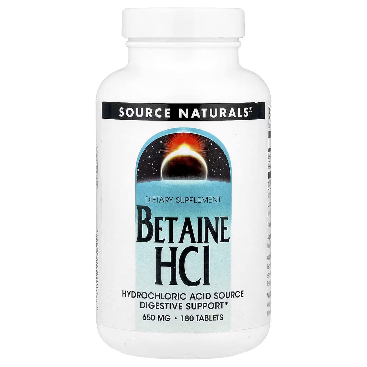 Source Naturals - Betaine HCL - 180 Tabs