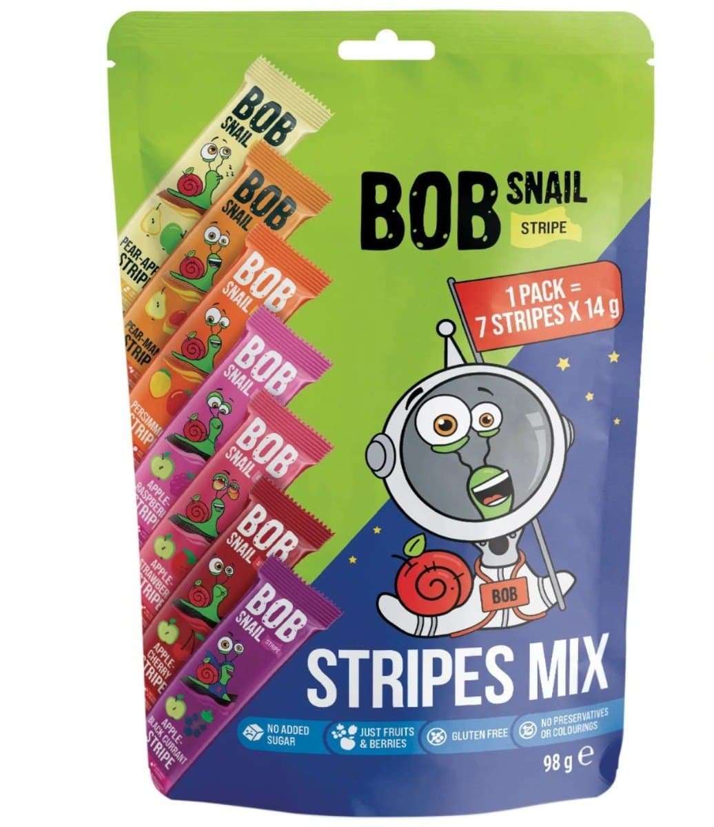 B.O.B SNAIL - Snail Stripe - 98g (7 stripes x 14g) – B.O.B SNAIL förpackning