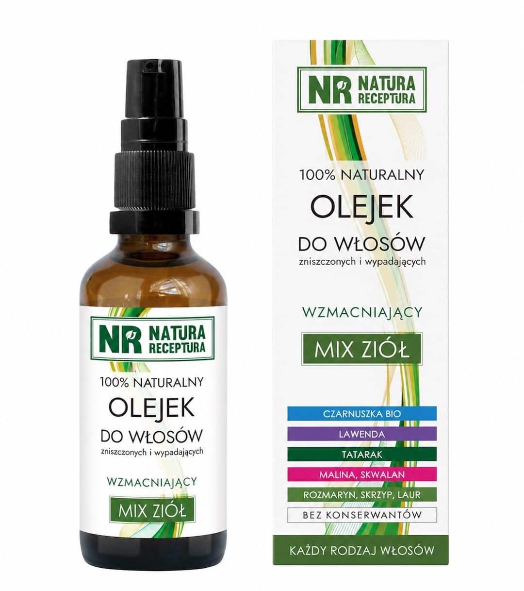 Natura Receptura - Hair Oil - 50ml – Natura Receptura förpackning