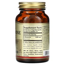 Solgar - L-Glutamine - 100 Vegetable Caps - 100 caps