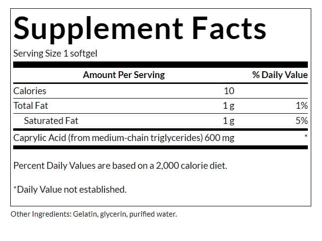 Swanson - Caprylic Acid - 60 Softgels