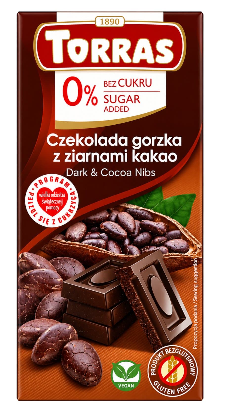 Torras - Dark Chocolate with Cocoa Nibs - 75g