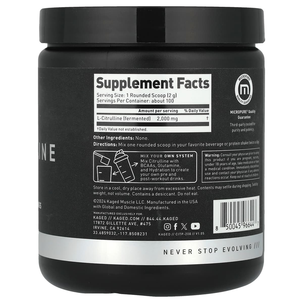 Kaged Muscle - Citrulline - 200g
