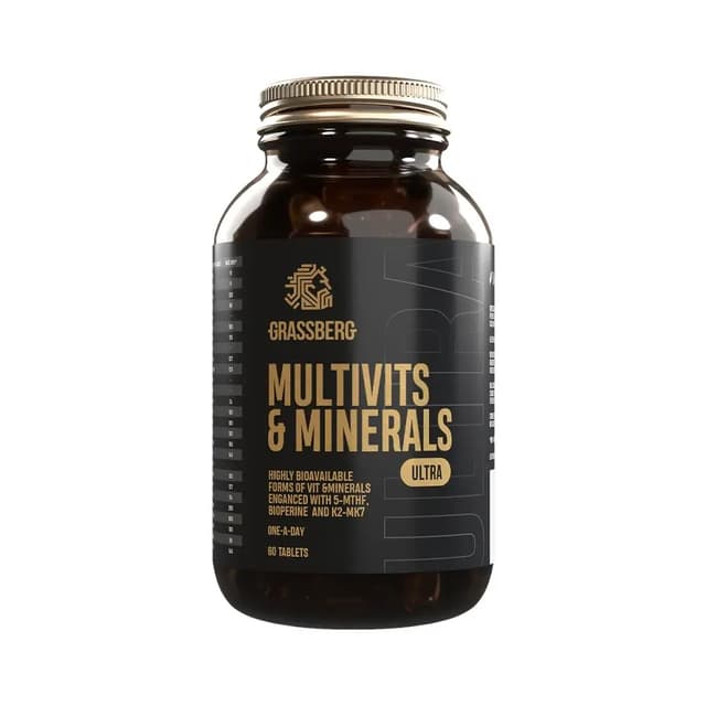 Grassberg - Multivits & Minerals Ultra - Unflavoured - 60 tablets – Grassberg