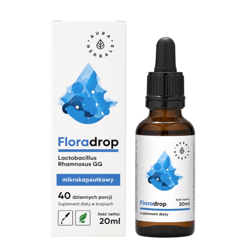 Aura Herbals - Floradrop Lactobacillus Rhamnosus Gg - 20ml – Aura Herbals förpackning