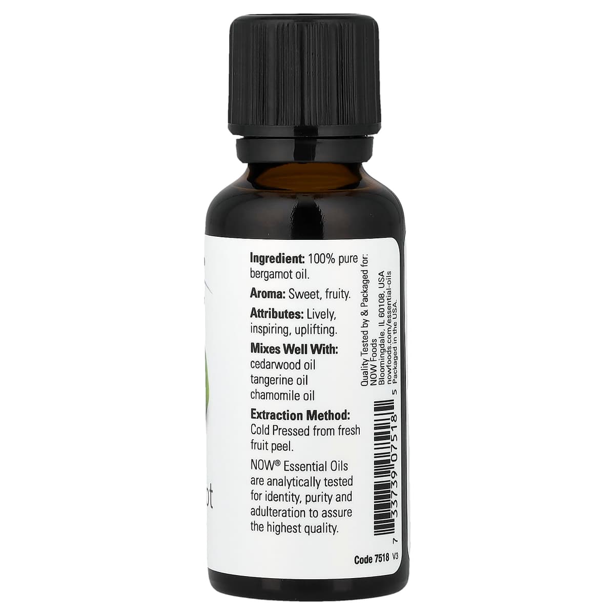 NOW Foods - Bergamot Essential Oil - 30ml
