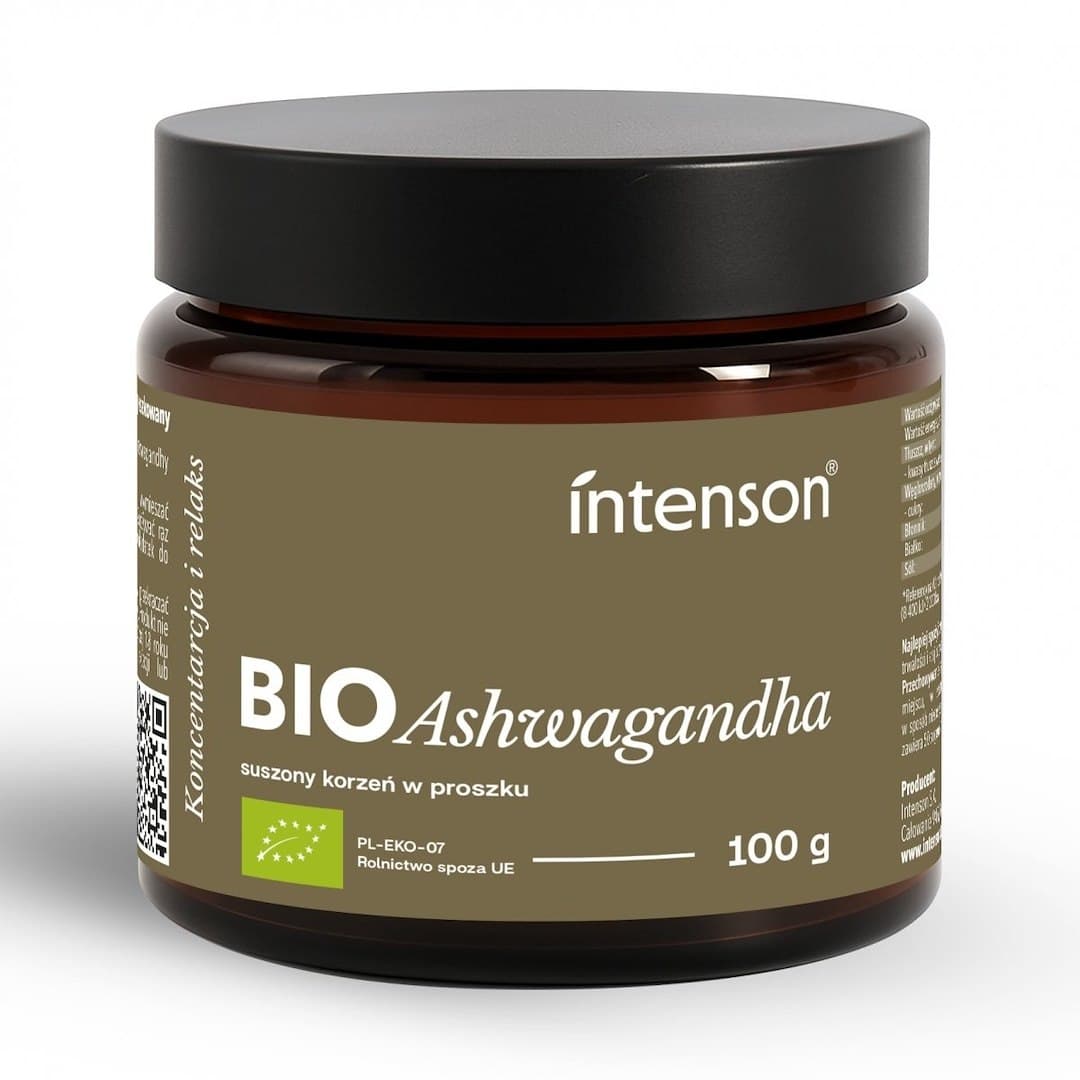 Intenson - BIO Ashwagandha - 100 g – Intenson förpackning