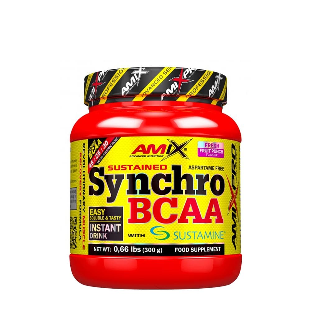 Amix - Sustained Synchro BCAA With Sustamine - 300g – Amix förpackning