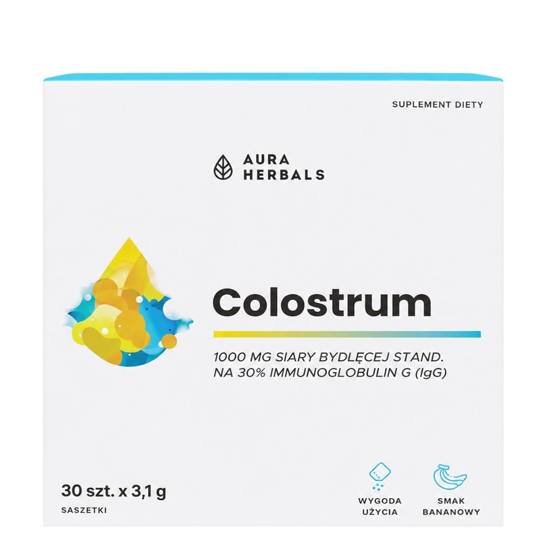 Aura Herbals - Colostrum - 30 sachets x 3.1g – Aura Herbals förpackning