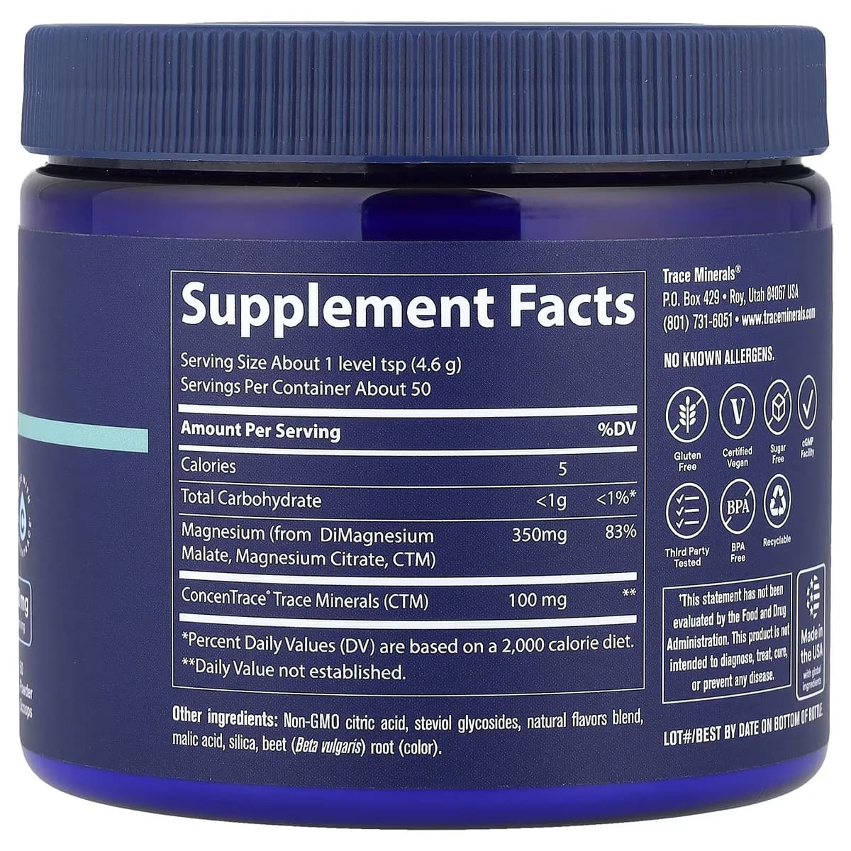 Trace Minerals - Stress-X Magnesium Powder - 8.5 oz