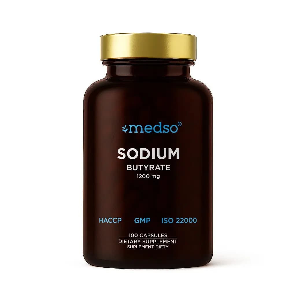 Medso - Sodium Butyrate - 100 Capsules – Medso förpackning