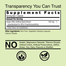 Nature's Answer - Grape Seed, 150mg - 60 vcaps