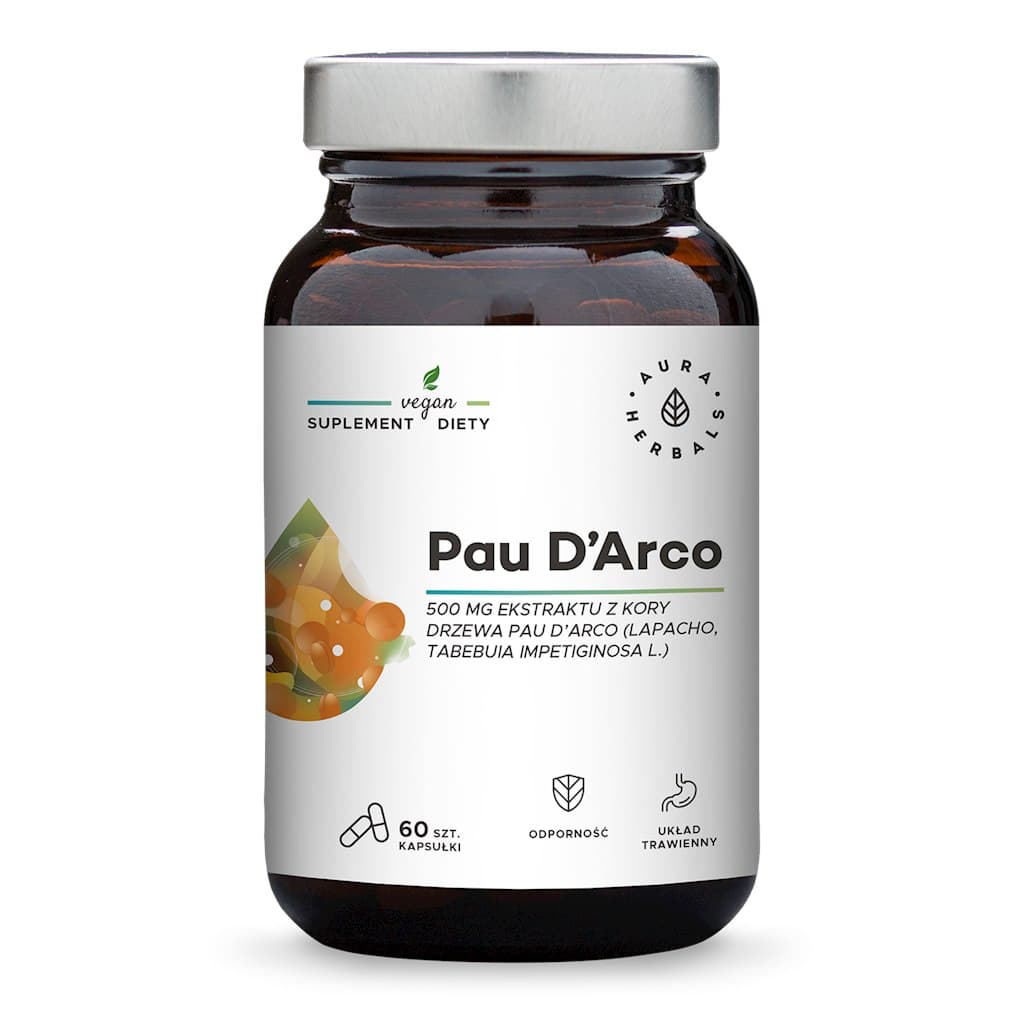 Aura Herbals - Pau D'Arco - 60 Caps – Aura Herbals förpackning