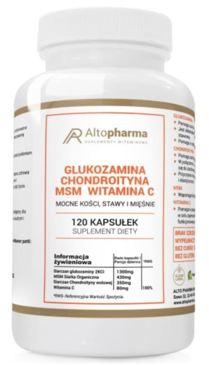 Altopharma - Glucosamine Chondroitin MSM Vitamin C – Altopharma förpackning