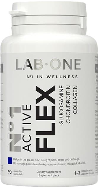 LAB ONE - Active Flex - 90 Caps – LAB ONE förpackning