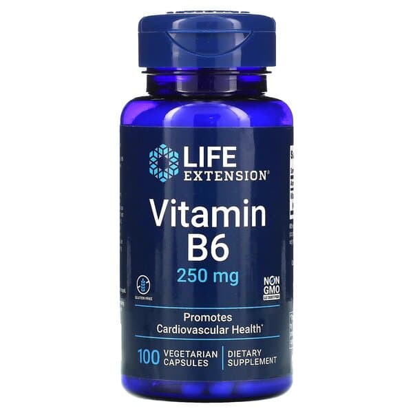 Life Extension - Vitamin B6 - 100 Vegetarian Capsules – Life Extension förpackning