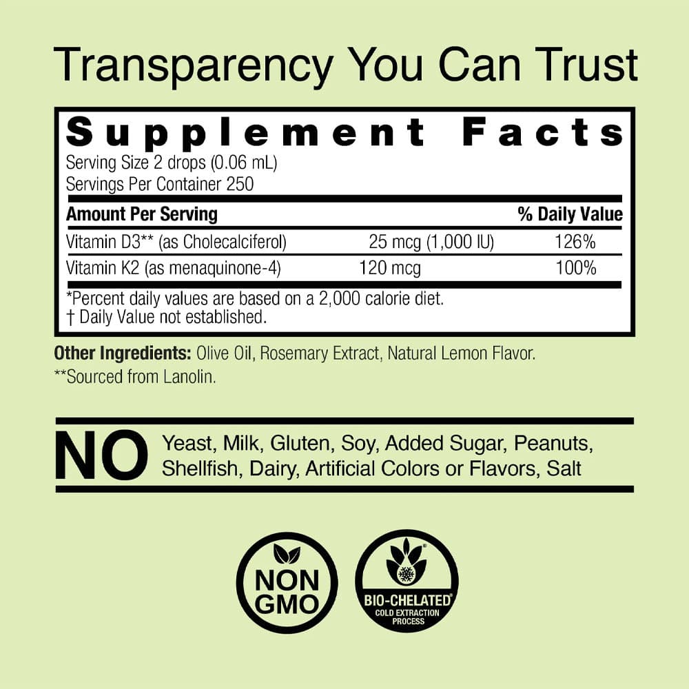 Nature'S Answer - Vitamin D3 & K2 - 15ml