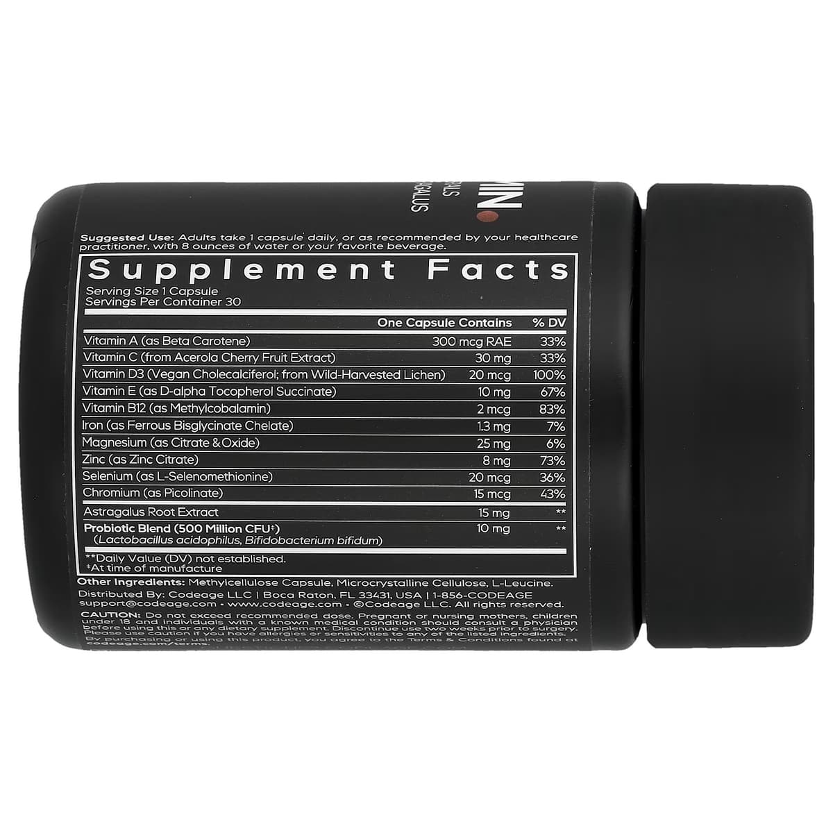 Codeage - Men's Multivitamin - 30 Vegetable Capsules