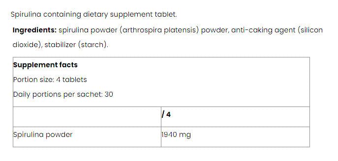 Nutriversum - Spirulina - 60g / 120 Tabs