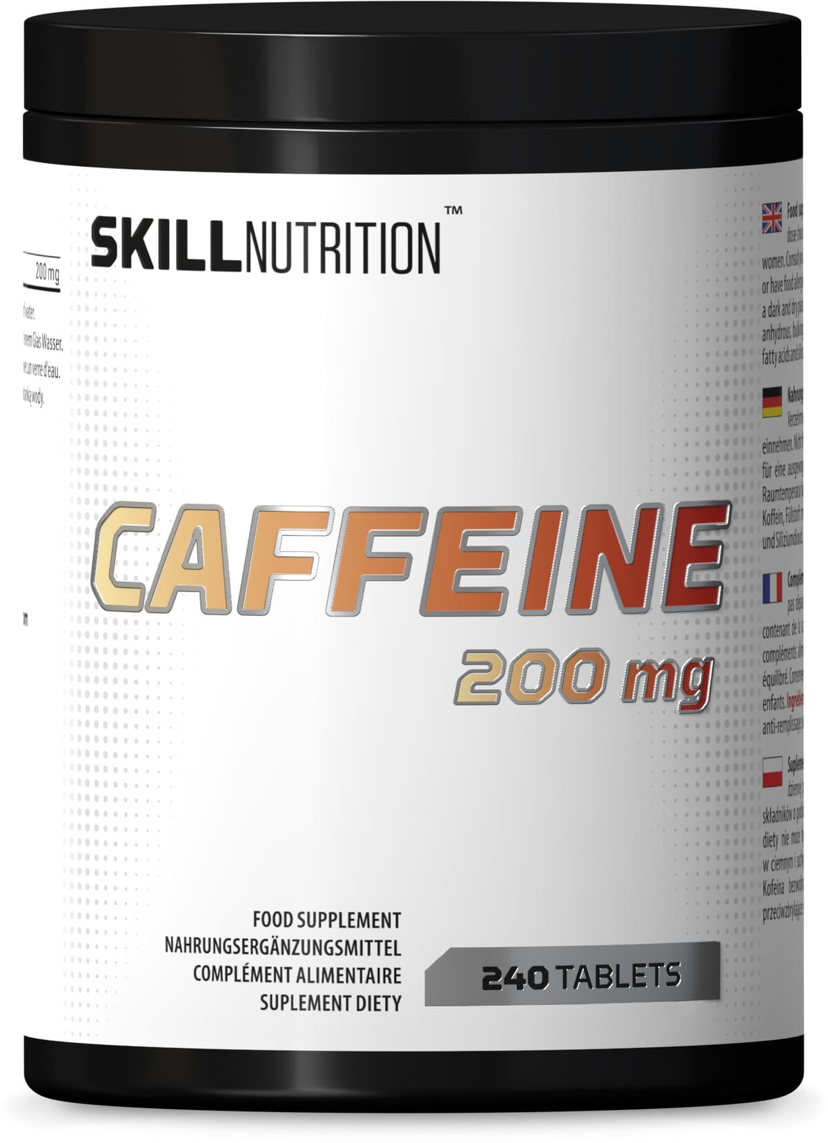 Skill Nutrition - Caffeine 200mg – Skill Nutrition emballage