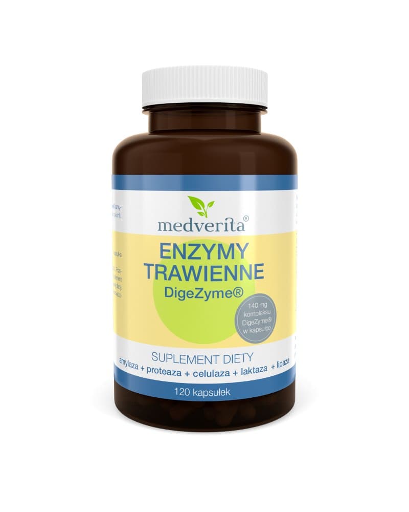 Medverita - Digestive Enzymes DigeZyme® - 120 Caps – Medverita förpackning