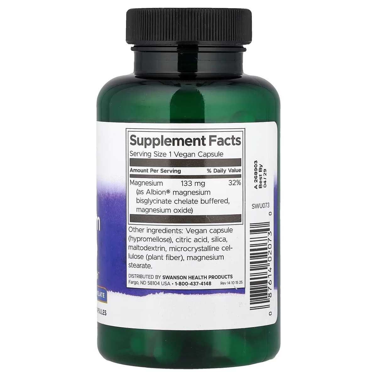 Swanson - Albion Chelated Magnesium - 90 Caps