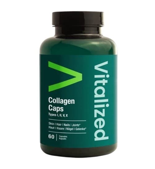 Vitalized - Collagen Types I, II, V, X - 60 Caps – Vitalized förpackning