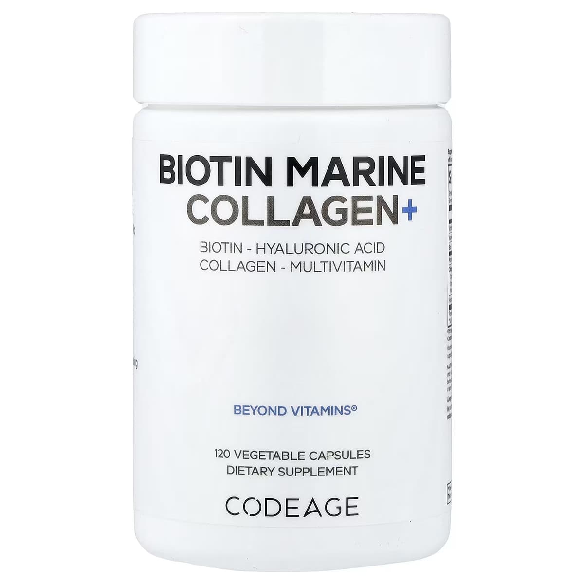 Codeage - Biotin Marine Collagen+ - 120 Vegetable Capsules