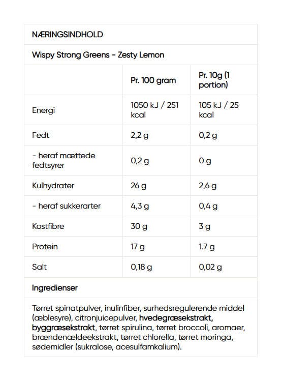 Wispy - Strong Greens, Zesty Lemon - 300g