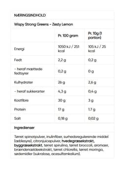 Wispy - Strong Greens, Zesty Lemon - 300g