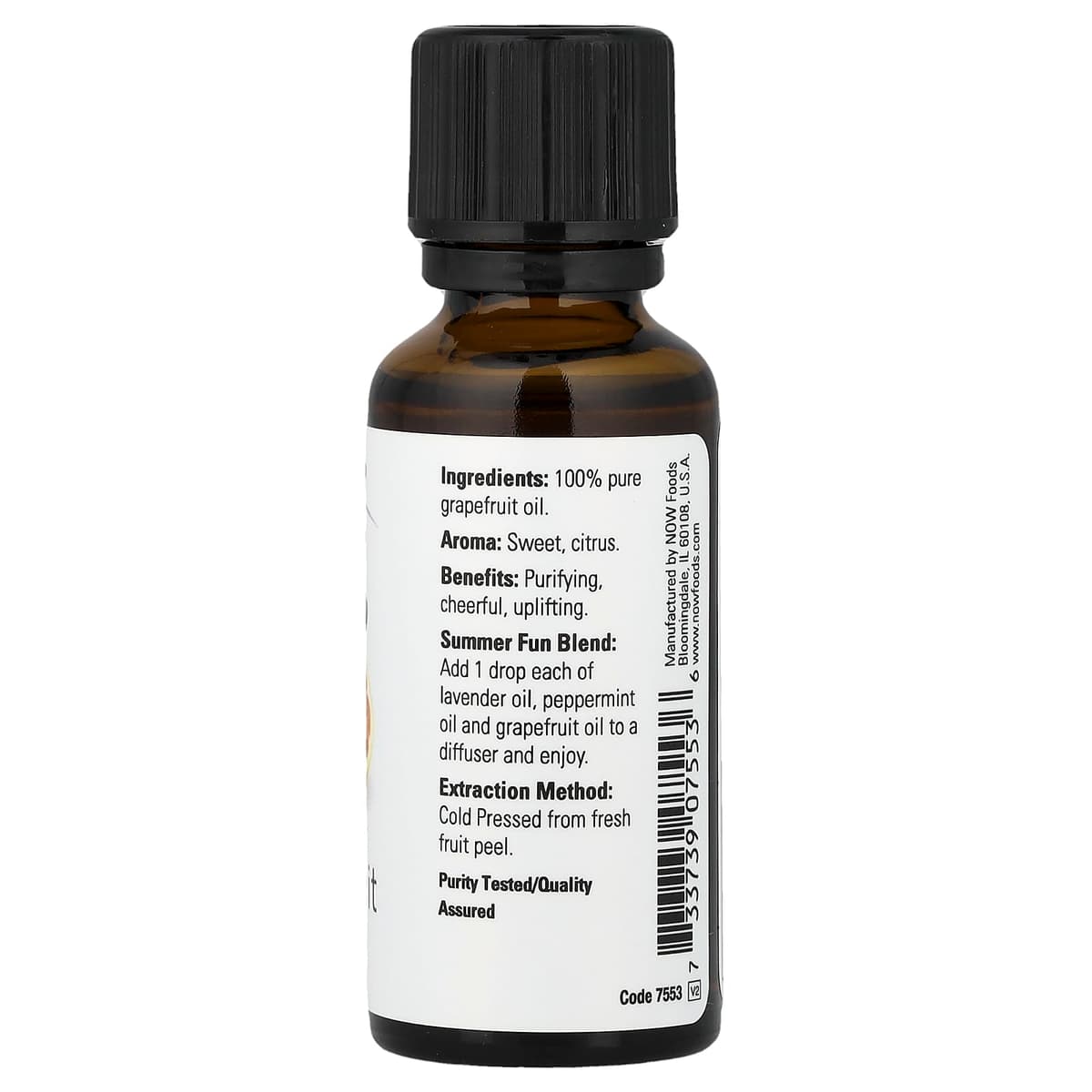 NOW Foods - Essential Oil, Grapefruit Oil - 30ml.