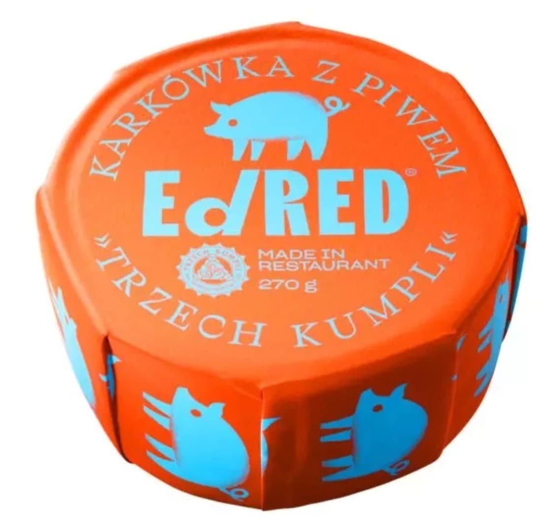 Ed/RED - Pork Neck in Beer Sauce - 270g – Ed/RED förpackning