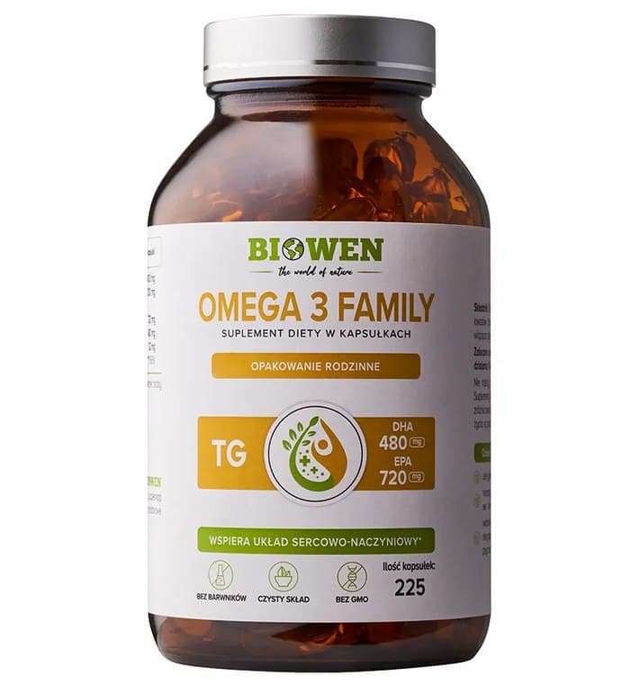 Biowen - Omega 3 Family - 225 Caps – Biowen förpackning