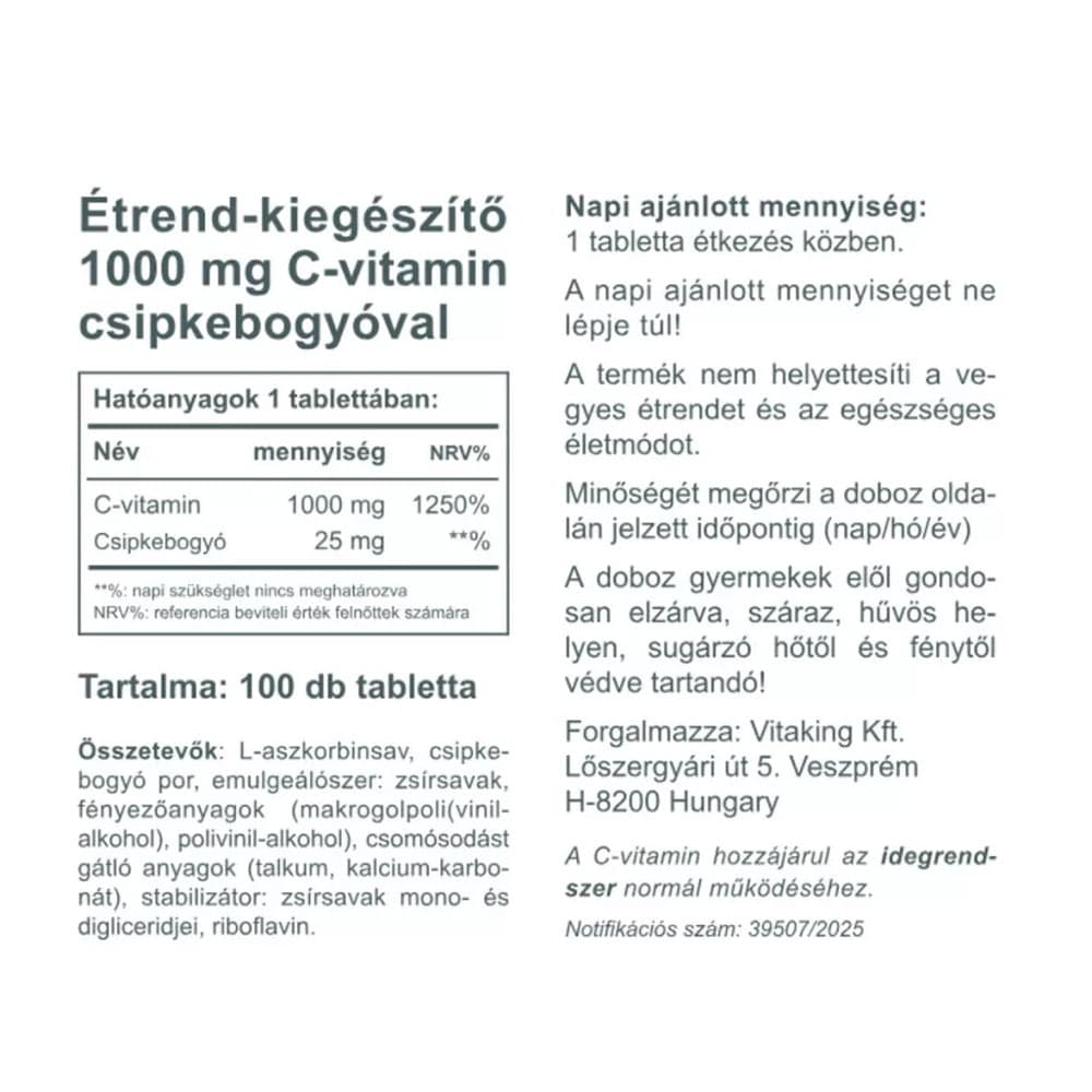 Vitaking - Vitamin C 1000 - 100 Tabs