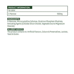 Natures Aid - D-Mannose - 60 Tabs